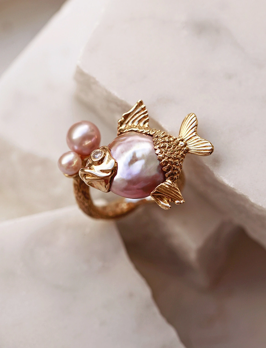 GOLDEN FISH OMALGAMI RING